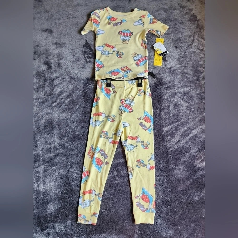 Despicable Me Minions Summer Toddler boy girl 2 piece Pajama Set, size 3t, 4t, 5